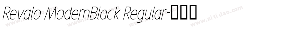Revalo ModernBlack Regular字体转换